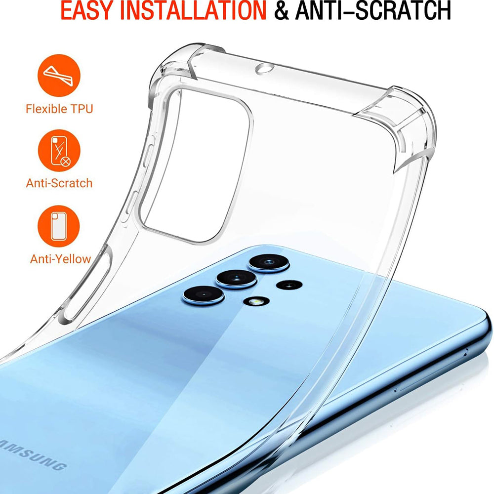 Tok Samsung Galaxy A32 A325-hez, Techsuit, Ütésálló Átlátszó, Átlátszó
