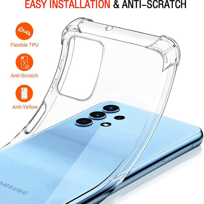 Tok Samsung Galaxy A32 A325-hez, Techsuit, Ütésálló Átlátszó, Átlátszó
