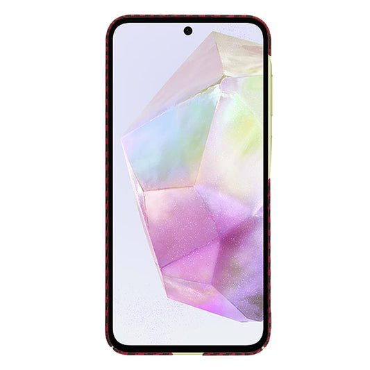 Tok Samsung Galaxy A35 5G A356-hoz, Techsuit, Carbonite FiberShell, Piros