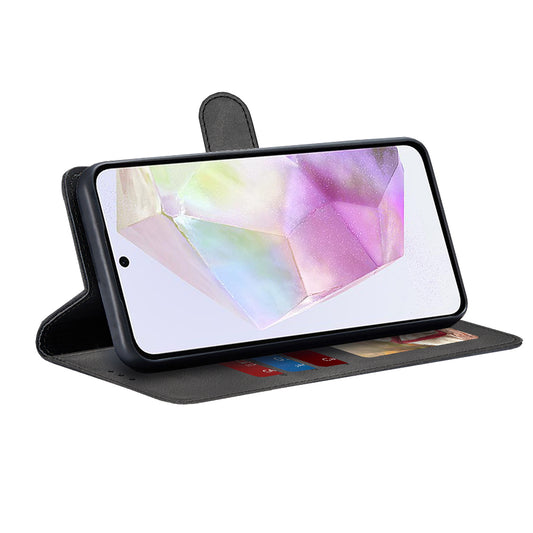 Tok Samsung Galaxy A35 5G A356-hoz, Techsuit, Diary Book, Fekete