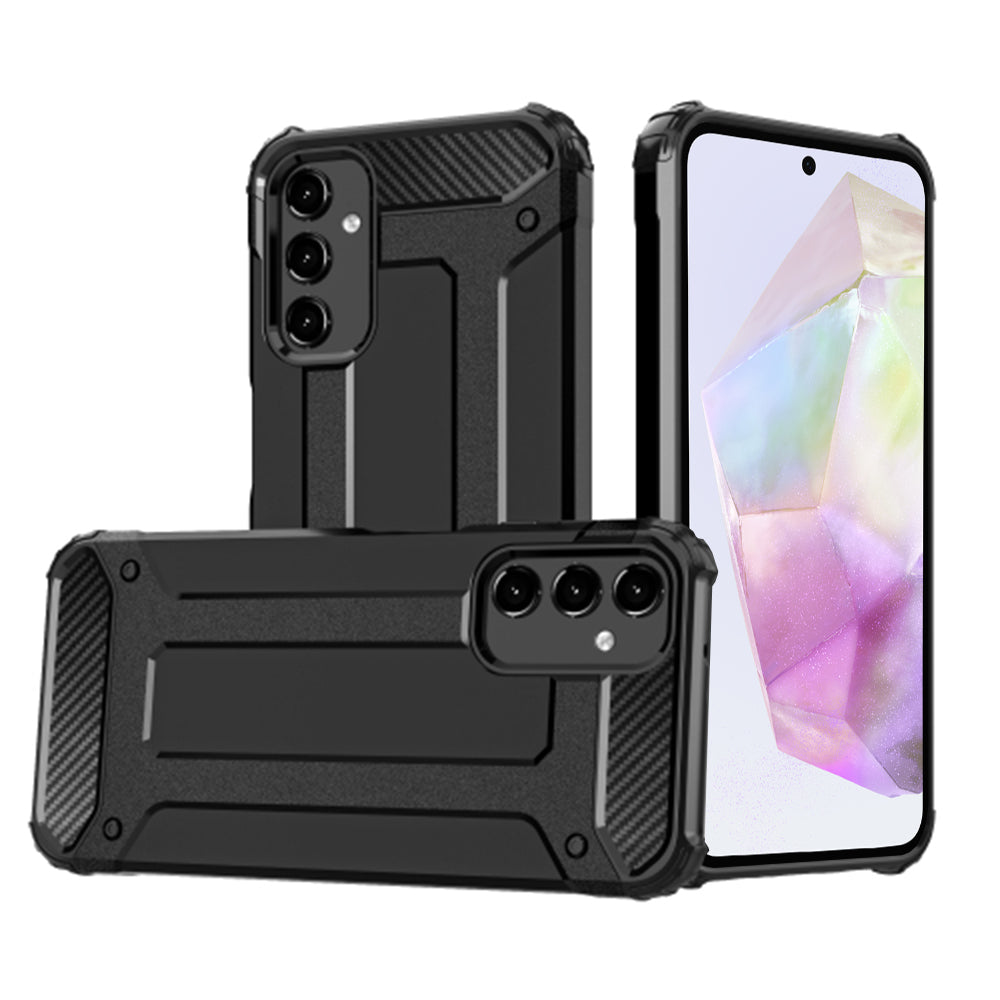 Tok Samsung Galaxy A35 5G A356-hoz, Techsuit, Hybrid Armor, Fekete