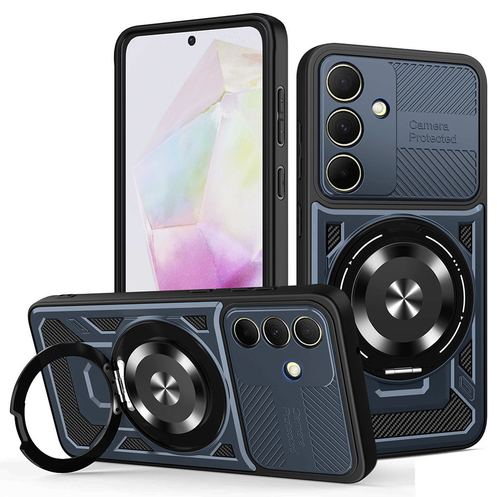 Tok Samsung Galaxy A35 5G A356-hoz, Techsuit, RuggedCam, Kék