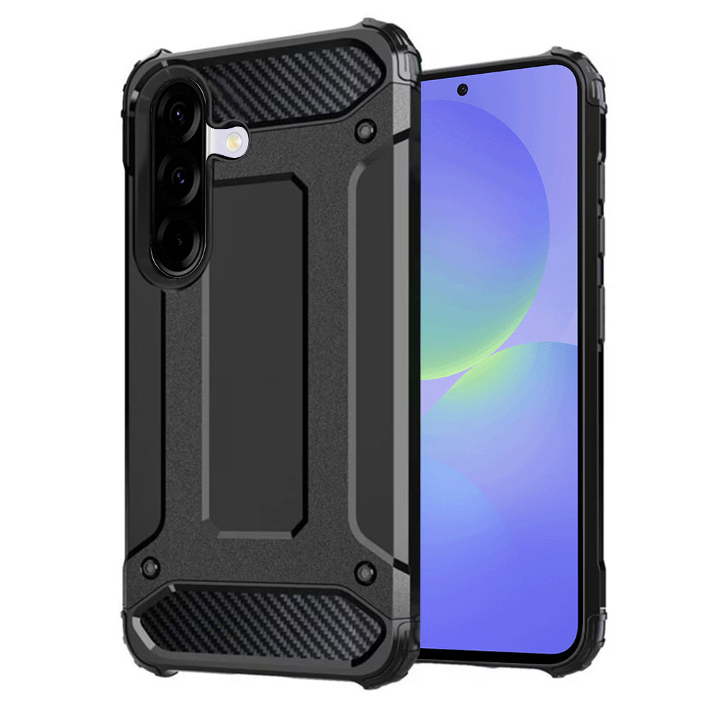 Tok Samsung Galaxy A36 A366-hez, Techsuit, Hybrid Armor, Fekete