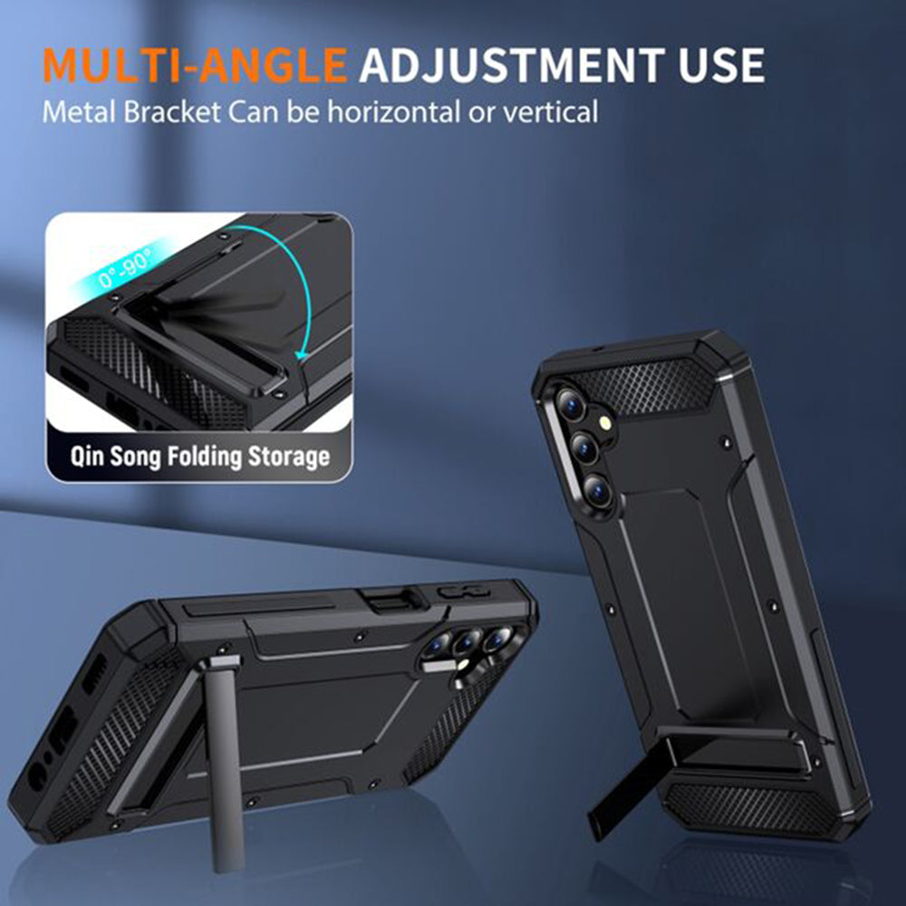 Tok Samsung Galaxy A36 A366-hez, Techsuit, Hybrid Armor, Fekete