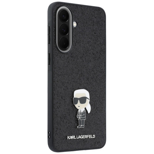Tok Samsung Galaxy A37 5G-hez, Karl Lagerfeld, Glitter Fixed Ikonik Karl, Fekete