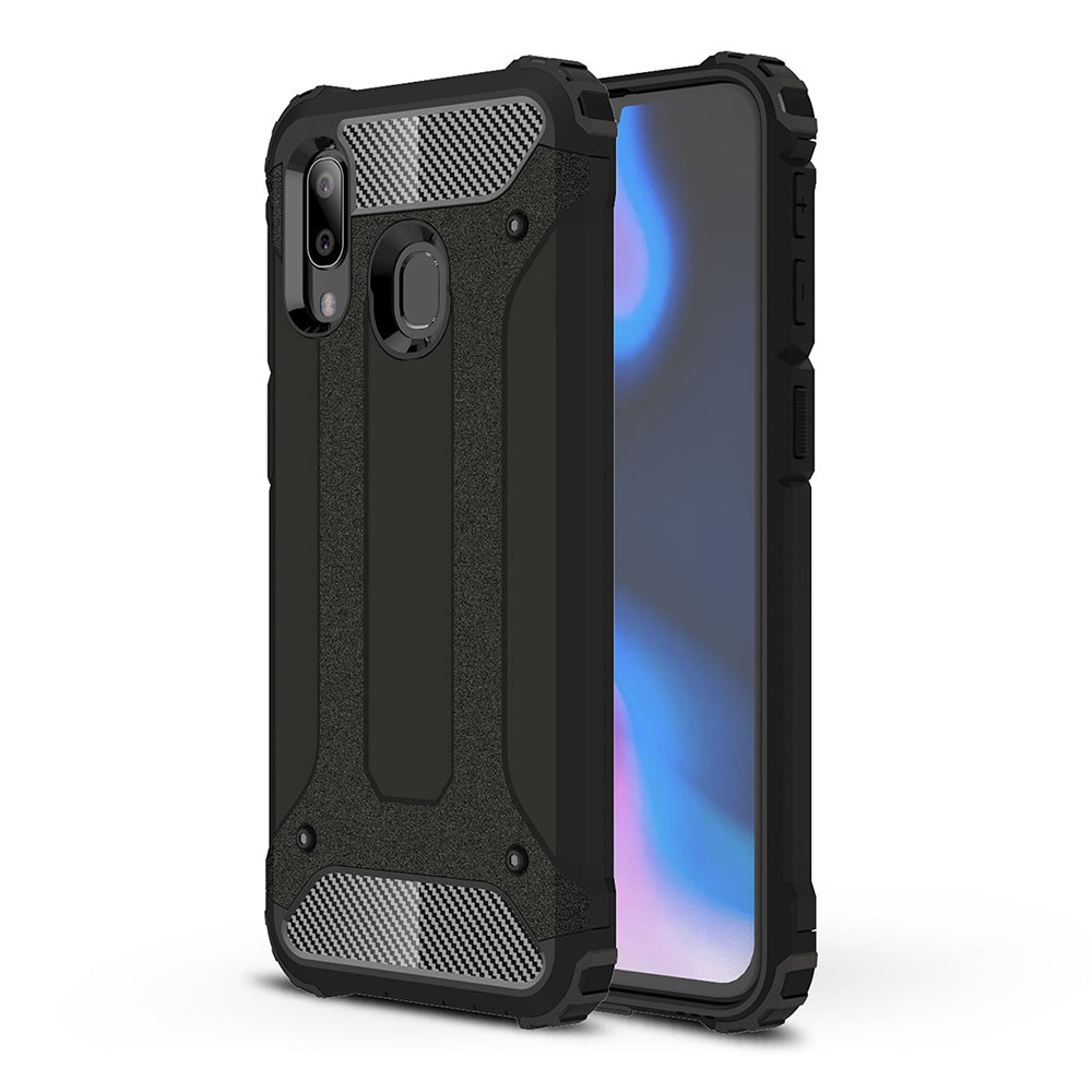Tok Samsung Galaxy A40 A405-hez, Techsuit, Hybrid Armor, Fekete