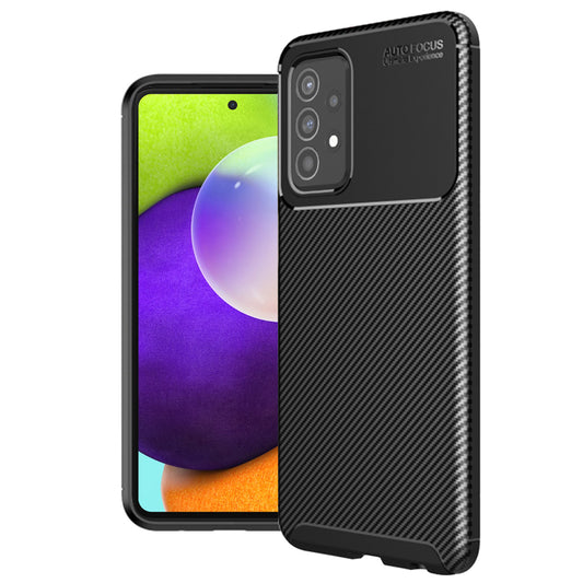 Tok Samsung Galaxy A52s 5G A528 / A52 5G A526 / A52 A525, Techsuit, CarbonFiber, Fekete