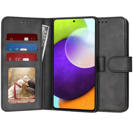 Tok Samsung Galaxy A52s 5G A528 / A52 5G A526 / A52 A525, Techsuit, Diary Book, Fekete