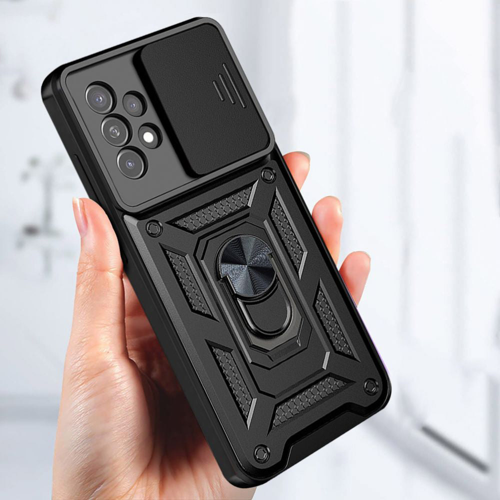 Tok Samsung Galaxy A53 5G A536-hoz, Techsuit, CamShield, Fekete