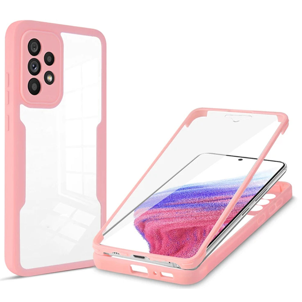Tok Samsung Galaxy A53 5G A536-hoz, Techsuit, ColorVerse 360, Rózsaszín