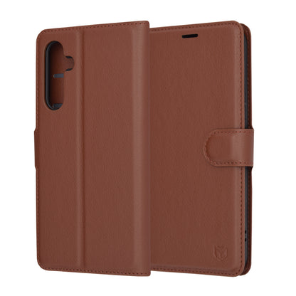 Case for Samsung Galaxy A54 A546, Techsuit, Leather Folio, Brown
