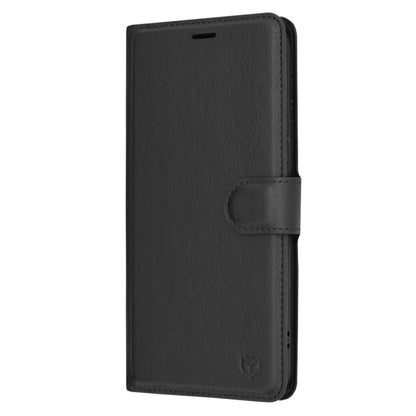 Tok Samsung Galaxy A54 A546-hoz, Techsuit, bőr folio, fekete