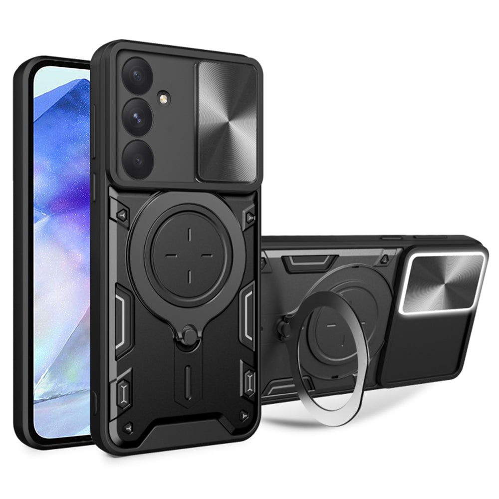 Tok Samsung Galaxy A55 5G A556-hoz, Techsuit, CamGuard Pro, Fekete