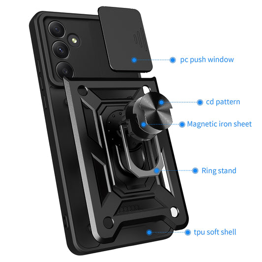 Tok Samsung Galaxy A55 5G A556-hoz, Techsuit, CamShield, Kék