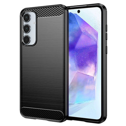 Tok Samsung Galaxy A55 5G A556-hoz, Techsuit, Karbon, Fekete