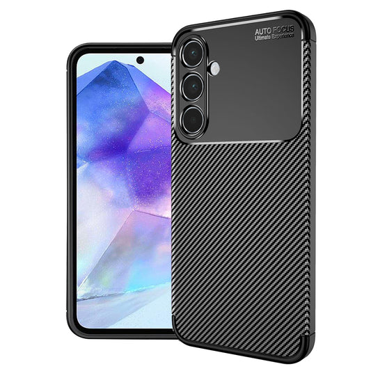 Samsung Galaxy A55 5G A556 tok, Techsuit, CarbonFiber, Fekete
