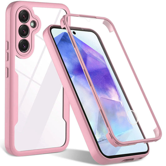 Tok Samsung Galaxy A55 5G A556-hoz, Techsuit, ColorVerse 360, Rózsaszín