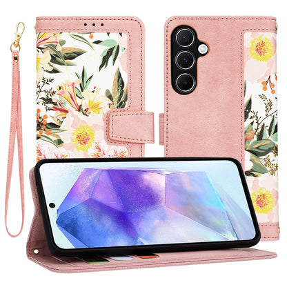 Tok Samsung Galaxy A55 5G A556-hoz, Techsuit, FlipCraft, Rózsaszín