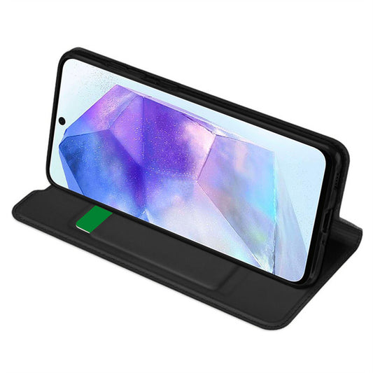 Tok Samsung Galaxy A55 5G A556-hoz, Techsuit, Magskin Book, Fekete