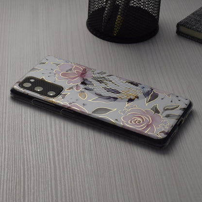 Tok Samsung Galaxy A55 5G A556-hoz, Techsuit, Márvány, Fehér