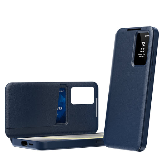 Tok Samsung Galaxy A55 5G A556-hoz, Techsuit, SmartView, Kék