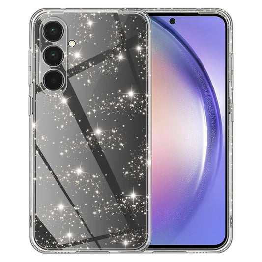 Tok Samsung Galaxy A55 5G A556-hoz, Techsuit, SparkleSkin, Átlátszó