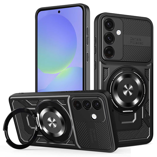 Tok Samsung Galaxy A56 A566 / A36 A366-hoz, Techsuit, RuggedCam, Fekete