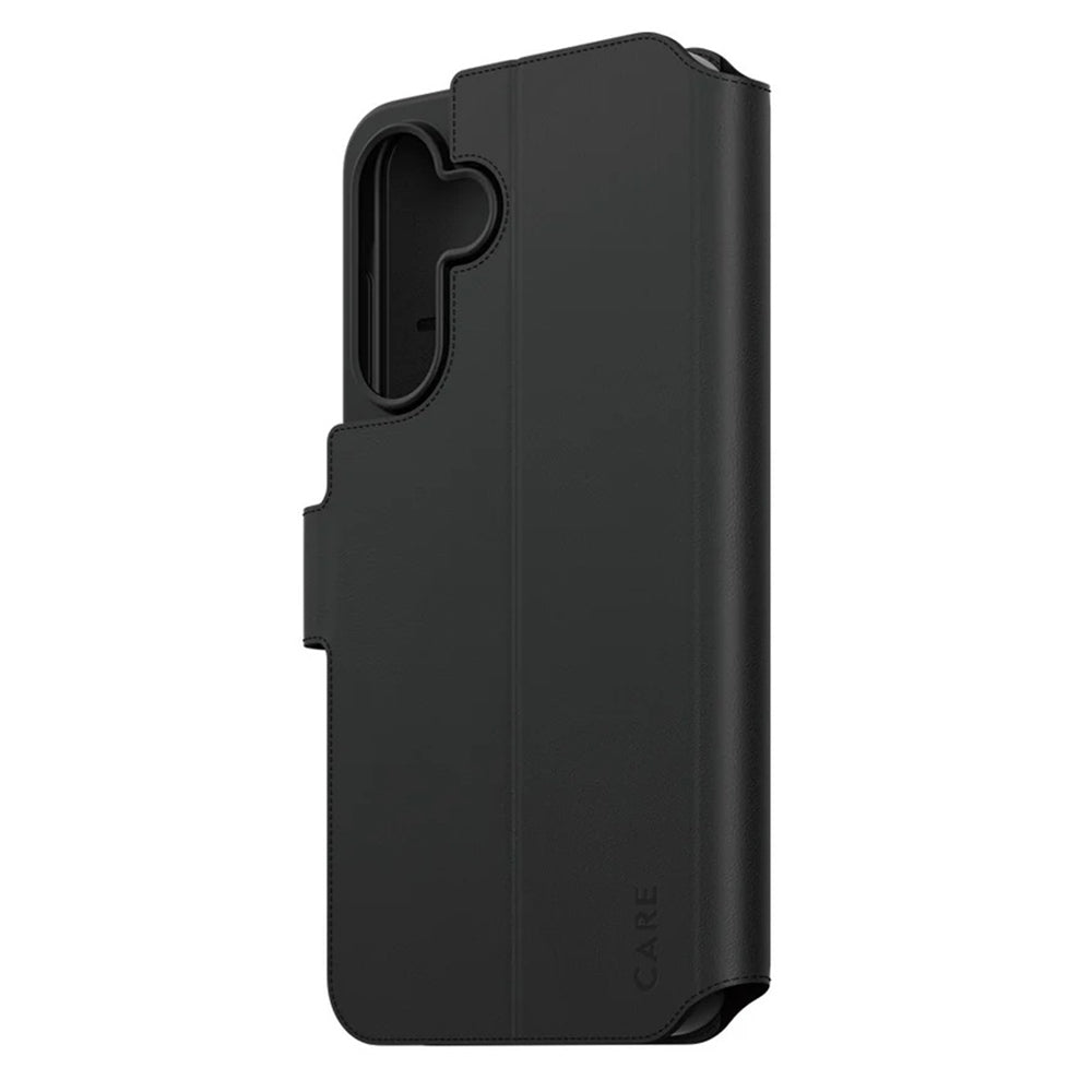 Tok Samsung Galaxy A56 A566-hoz, PanzerGlass, Care Feature Kickstand Wallet, Fekete