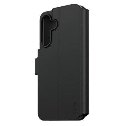 Tok Samsung Galaxy A56 A566-hoz, PanzerGlass, Care Feature Kickstand Wallet, Fekete