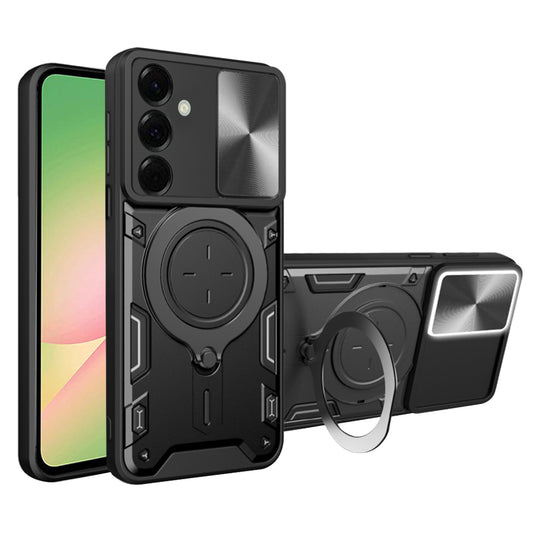 Tok Samsung Galaxy A56 A566-hoz, Techsuit, CamGuard Pro, Fekete