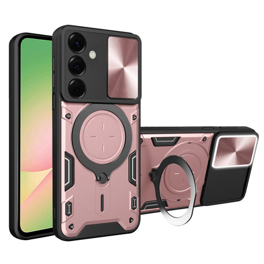 Tok Samsung Galaxy A56 A566-hez, Techsuit, CamGuard Pro, Rózsaarany