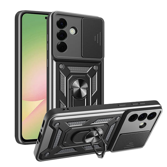 Tok Samsung Galaxy A56 A566-hez, Techsuit, CamShield, Fekete