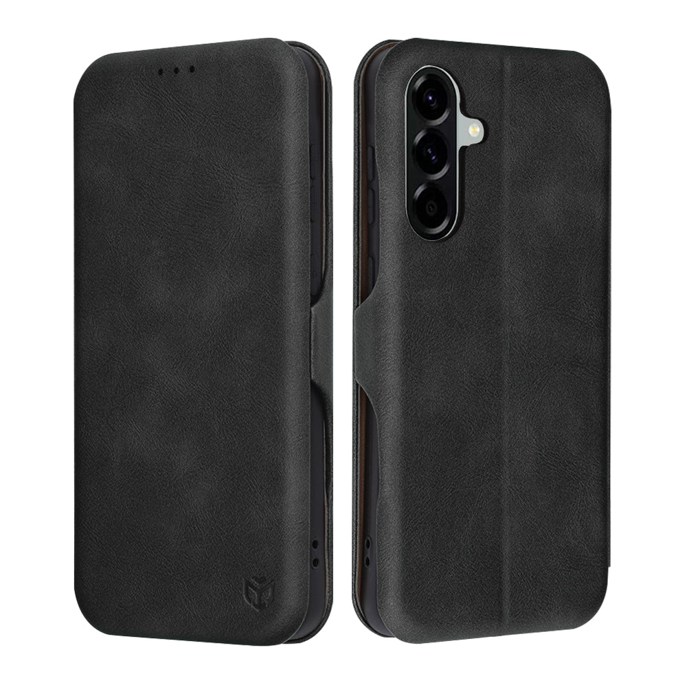 Tok Samsung Galaxy A56 A566-hoz, Techsuit, Safe Wallet Plus, Fekete