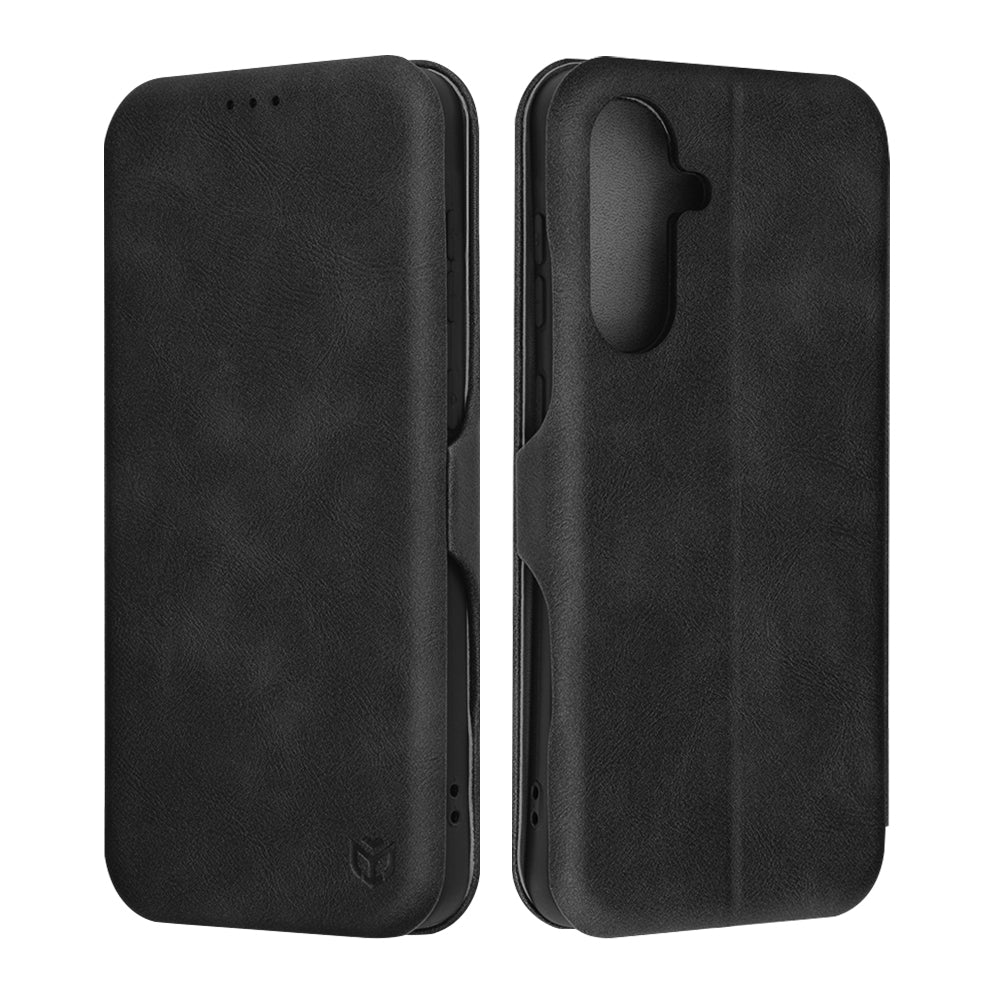 Tok Samsung Galaxy A56 A566-hoz, Techsuit, Safe Wallet Plus, Fekete