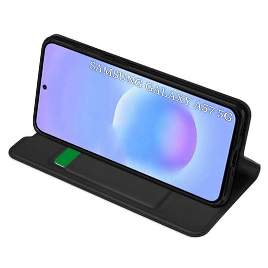 Tok Samsung Galaxy A57 5G-hez, Techsuit, Magskin Book, Fekete