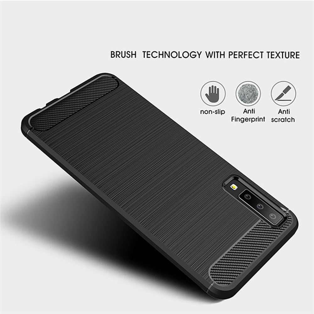 Case for Samsung Galaxy A7 (2018) A750, Techsuit, Carbon, Black