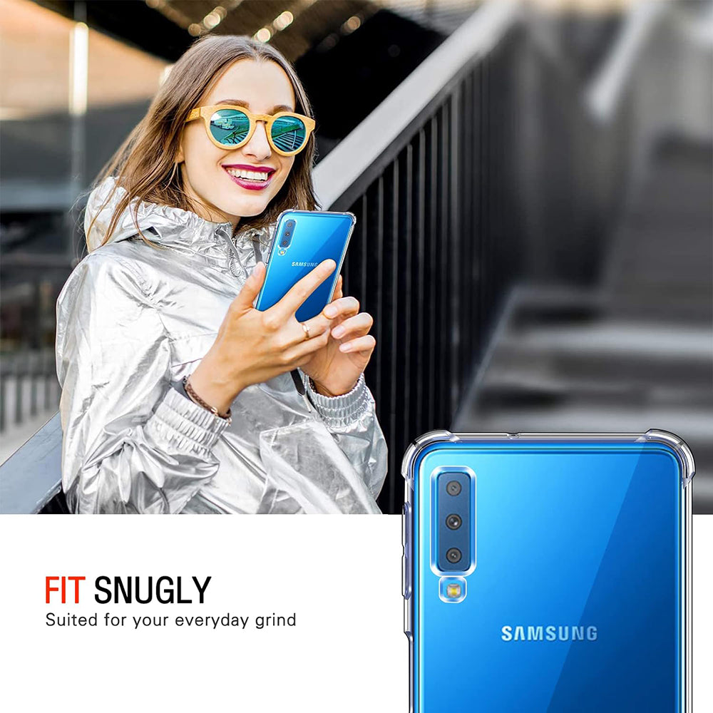Tok Samsung Galaxy A7 (2018) A750-hez, Techsuit, Ütésálló Átlátszó, Átlátszó