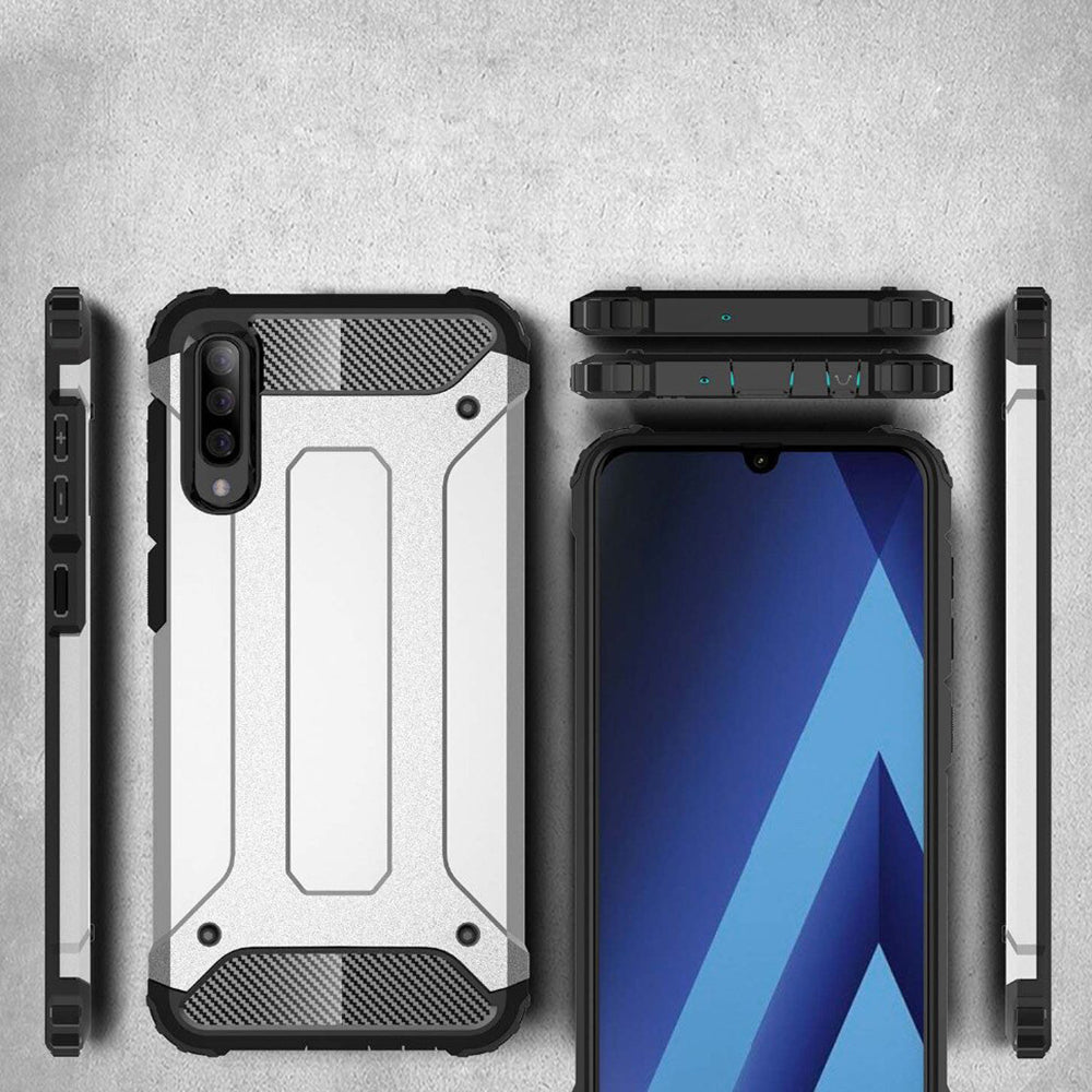 Tok Samsung Galaxy A70s A707 / A70 A705 készülékhez, Techsuit, Hybrid Armor, Fekete