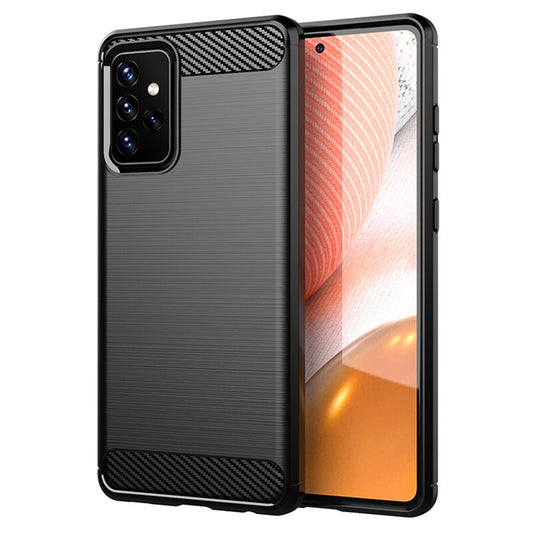 Tok Samsung Galaxy A72 A725 / A72 5G A726, Techsuit, Karbon, Fekete
