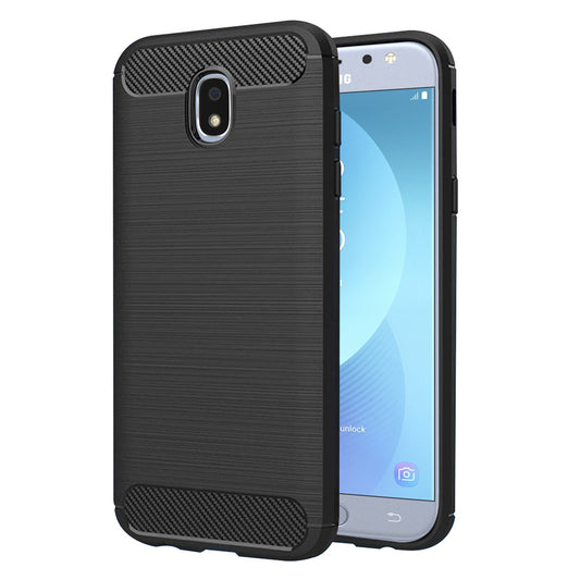 Tok Samsung Galaxy J5 (2017) J530-hoz, Techsuit, karbon, fekete