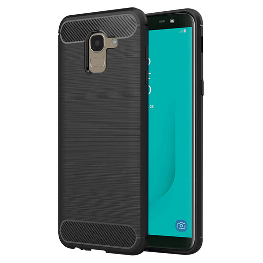 Samsung Galaxy J6 J600 tok, Techsuit, Karbon, Fekete