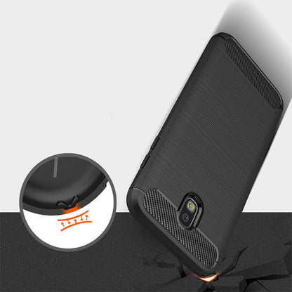 Tok Samsung Galaxy J7 (2017) J730-hoz, Techsuit, karbon, fekete