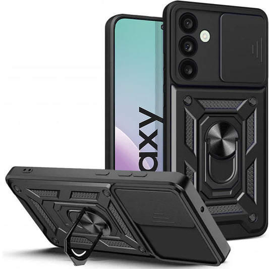 Tok Samsung Galaxy M56 M566-hez, Techsuit, CamShield, Fekete