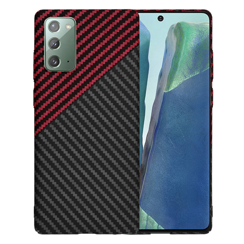 Tok Samsung Galaxy Note 20 5G N981 / Note 20 N980-hoz, Techsuit, Carbonite FiberShell, Fekete Piros