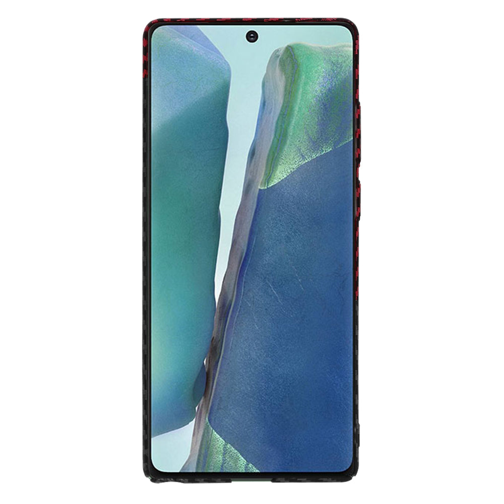 Tok Samsung Galaxy Note 20 5G N981 / Note 20 N980-hoz, Techsuit, Carbonite FiberShell, Fekete Piros