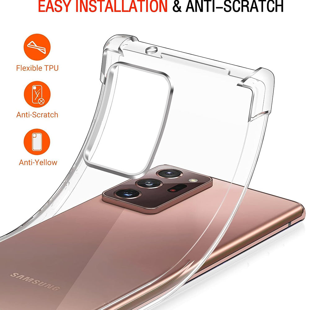 Tok Samsung Galaxy Note 20 Ultra 5G N986 / Note 20 Ultra N985, Techsuit, Ütésálló Átlátszó, Átlátszó