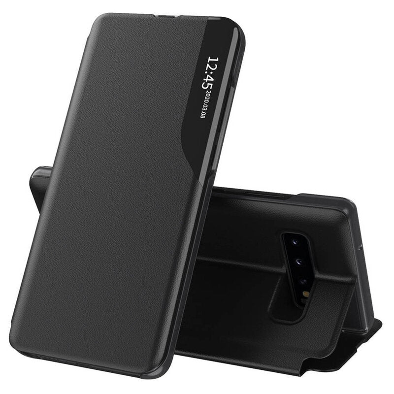 Tok Samsung Galaxy S10 G973-hoz, Techsuit, eFold, Fekete