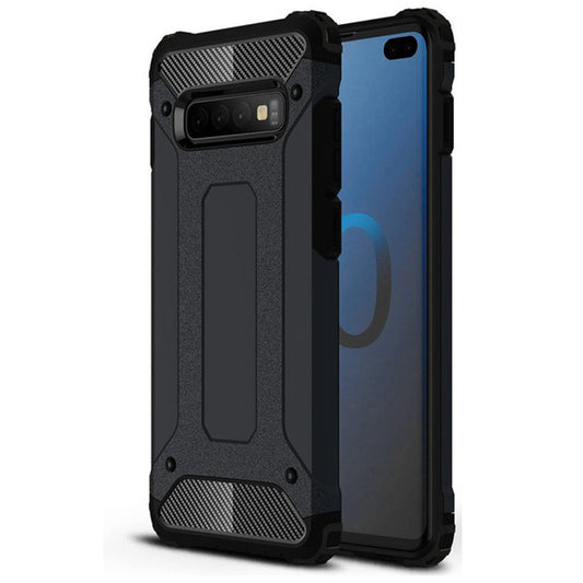 Tok Samsung Galaxy S10 G973-hoz, Techsuit, Hybrid Armor, Fekete