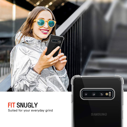 Samsung Galaxy S10 G973 tok, Techsuit, Ütésálló Átlátszó, Átlátszó