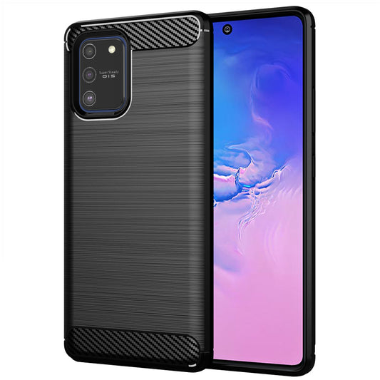 Tok Samsung Galaxy S10 Lite G770-hez, Techsuit, Karbon, Fekete